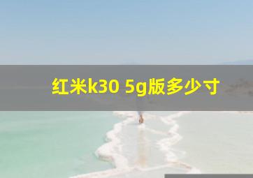 红米k30 5g版多少寸